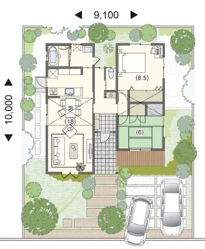 平屋の坪 30坪 １ｌｄk ２ldk ３ldk の住みやすい間取り図例とは